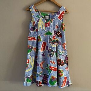 Vintage Shok Women’s Y2K Sleeveless Mini Dress Jams Hawaiian Tropical Sz. MEDIUM